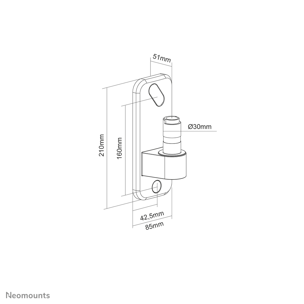 Neomounts AWL75-450BL Wall adapter monitor arm